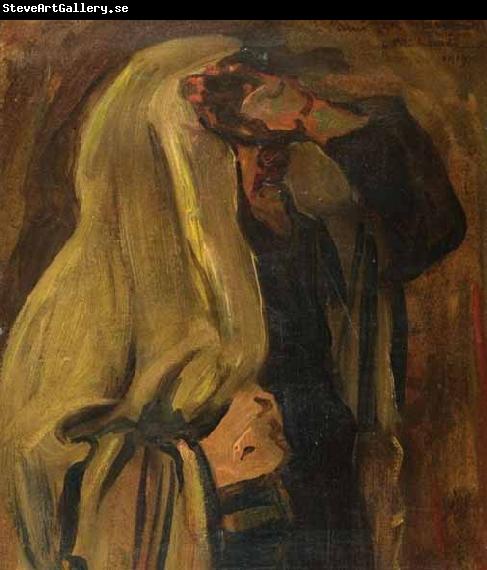 Leopold Kowalsky Jewish man wrapped in a prayer shawl